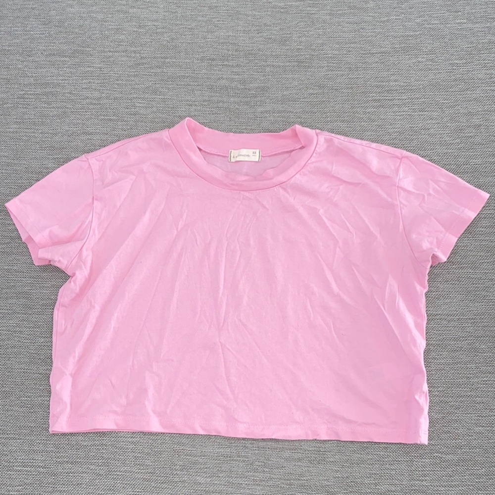 Alternative pink cropped casual top size XS